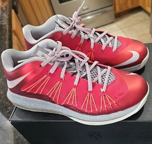 Nike LeBron James X 10 Low University Red 579765-600 Mens Size 9.5 w/ Box Ohio - Picture 1 of 22