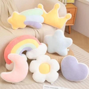 Almohada Love Star Felpa Algodón Pequeña Moderna Multicolor Plegable Terciopelo Sólido Suave - Imagen 1 de 42