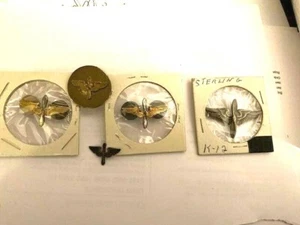 5 USAAF WW2 CADET WINGS, THREE STERLING, ONE HAT BADGE !! - Picture 1 of 8