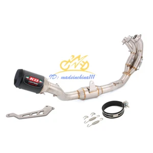 Full System For Yamaha MT-09 FZ09 2020-2024 Exhaust Front Pipe 51mm Muffler Tips - Picture 1 of 16
