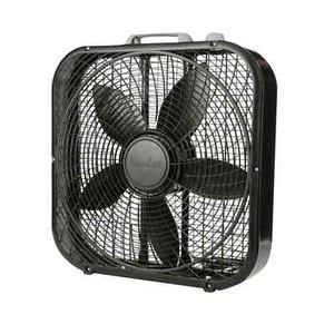 Lasko Cool Colors 20" 3-Speed Weather Resistant Box Fan, Black B20301, New - Picture 1 of 12