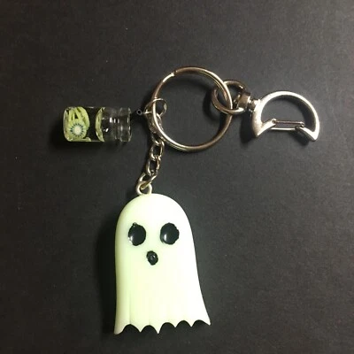 ~ ¡¡Llavero de resina hecho a mano Ghost Boba/bebida de frutas!!! Foto 1 de 2
