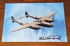 Charles MacDonald signed 4x6 postcard P-38 Fighter Ace 27V (RARE) 475FG WWII
