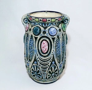 Antique Reissner & Kessel for Amphora Enameled Vase Circa 1910/Czechoslovakia - Picture 1 of 24