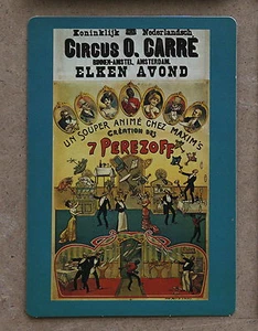 Circus Carre Koninklijk Nederlandsch Vintage Verkerke Card Printed Holland 1975 - Picture 1 of 1