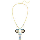 Goldene Pharao-Kette für Erwachsene mit Strass & Topas-Steinen antike Halskette