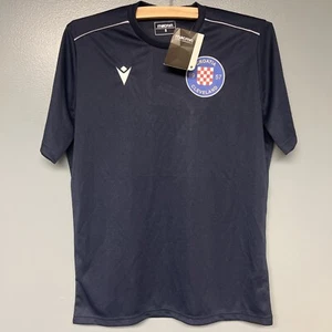 NWT Croatia Cleveland Soccer Jersey Macron Size Small Authentic Mens Navy - Picture 1 of 11