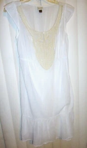 SONOMA LIFE STYLE sz S white 100% cotton 2ply fabric summe nightgown beach dress - Picture 1 of 1