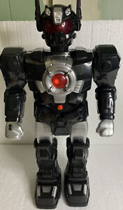 Cyber Robot Action Figure 14” Good Condition Kids Black Toy Robot. Walks & Talks