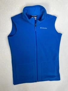 Columbia Kids Fleece Vest Full Zip Pockets Blue XL 18/20 - Picture 1 of 4