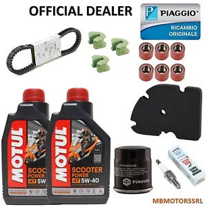 KIT TAGLIANDO PIAGGIO VESPA GTS 300 OLIO MOTUL 5W40 CINGHIA RULLI FILTRI PIAGGIO - Foto 1 di 9