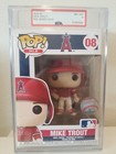2019 Funko Pop Mike Trout Red Jersey Angels Baseball #08 PSA 8