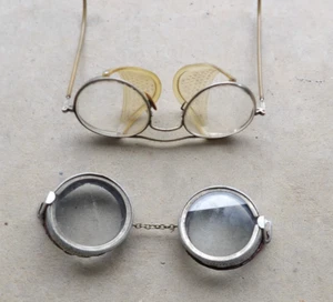 Dos Gafas Willson Vintage Plegables Gafas de Seguridad Vidrio con 1 Estuche Steampunk - Imagen 1 de 11