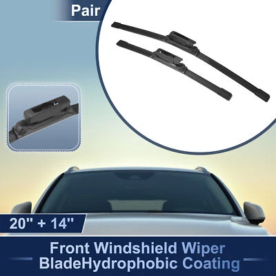 1 Pair  20" 14" Front Windshield Coating Wiper Blade for Smart Fortwo 2014-2019 - Image 1 of 4