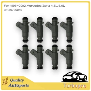 8pcs Fuel Injectors A1130780049 For 1998-2002 Mercedes Benz 4.3L 5.0L - Picture 1 of 5