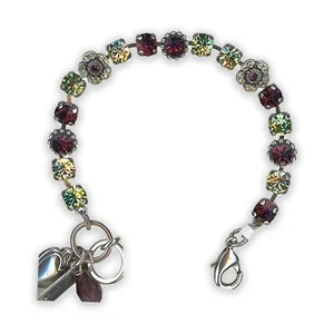 Armband von Mariana My Treasures Coll. Verführerischer Burgunder und Chrysolith Swaro... - Bild 1 von 6