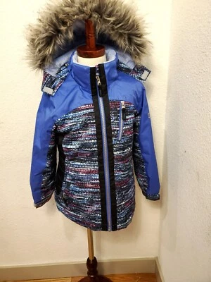 Chaqueta Free Country NIÑOS Talla 5/6 Extraíble Capucha Forrada de Piel Esquí Foto 1 de 4