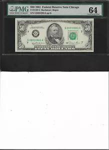 Federal Reserve Note Chicago $50 1981 Fr 2120-G Buchanan Regan - Picture 1 of 2