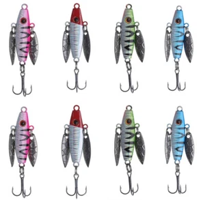 8 pz Basso Inverno Ghiaccio Esca Pesca Cucchiai 7,3 g Metallo Luminosa Esca - Foto 1 di 18