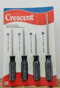 Vintage Crescent 4 Piece Screwdriver Set-Made In USA by Cooper Tools/Brand New!! - Picture 1 of 7