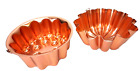 2 Items Tin Copper Mold 1 Flower Fluted 1 Scalloped Round Molds Wall Hanging