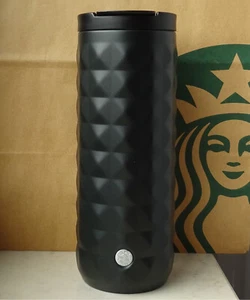 Starbucks Tumbler Thermobecher Edelstahl Luxor schwarz matt mit Logo 16oz NEU - Picture 1 of 2