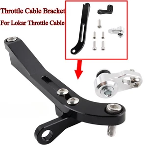Black Throttle Cable Bracket LSA (For Lokar Throttle Cable) Main Billet Bracket - Picture 1 of 12