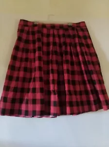 Women's Dresstore Red and Black Plaid Skirt Size 3XL Brand New - Picture 1 of 5