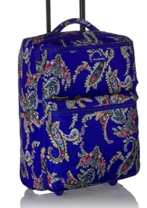 NWT Vera Bradley 20" SM FOLDABLE ROLLER LUGGAGE PAISLEY SWIRLS & HIPSTER - Picture 1 of 6