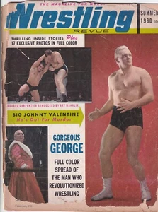 Gorgeous George Johnny Valentine Summer 1960 Wrestling Review Magazine NWA WWE - Picture 1 of 15