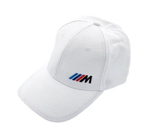 Embroidered White BMW M Sport Hat Baseball Cap Snapback Adjustable M/L - Picture 1 of 4