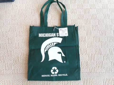 Michigan State University MSU Spartans Cloth Tote MSU Reusable Shopper Bag NWT! Cover