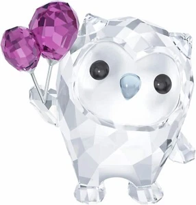 Swarovski Crystal Hoot Owl Purple Balloons Birthday - Picture 1 of 1