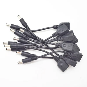 10pcs 15cm DC Power USB 2.0 Female Jack To DC Power 5.5x2.1mm Male Adapter Cable - Picture 1 of 5