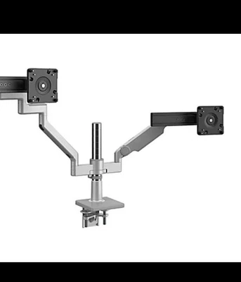 NEW Humanscale M/Flex M2.1 Dual Monitor Arms Desk Clamp Mount Aluminum White - Image 1 of 2