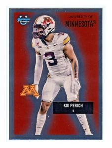 2025 Bowman University Chrome Football Koi Perich 1955 Bowman #55AV-18 Minnesota - Picture 1 of 3