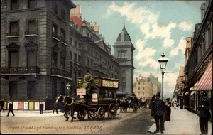 Praed Street Paddington Station Londra cartolina d'epoca x172 - Foto 1 di 2