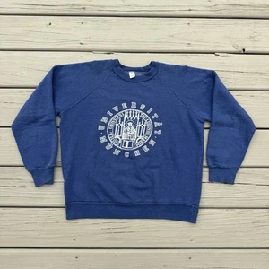 Sudadera Verdadera De Colección Cuello Redondo Universidad Munich Alemania Años 70 Algodón Universidad - Imagen 1 de 15