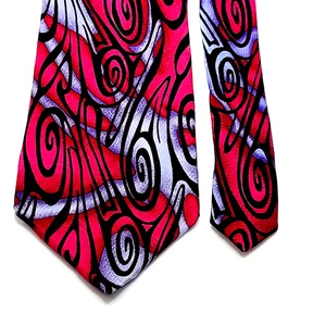Grateful Dead Miracle First Set Vintage Collectors Silk Magenta Maroon Necktie - Picture 1 of 19