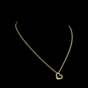 Tiffany und Co Elsa Peretti 16 in Halskette mit offenem Herz Anhänger 18k Gelbgold - Bild 1 von 13