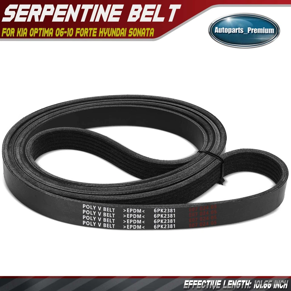 Cinturón Serpentine 101.66" para Kia Optima Forte Hyundai Sonata Mercedes-Benz S600 Foto 1 de 4