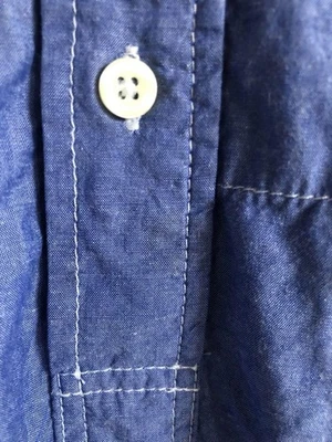 Engineered Garments Popover Button-Down Shirt XL Blue Short Sleeve Japan F/S - Image 1 of 4