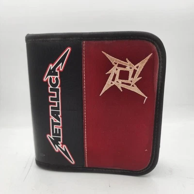 Metallica 24 CD Holder Wallet Zippered Rare Embroidered Red Load Re-Load - Image 1 of 4