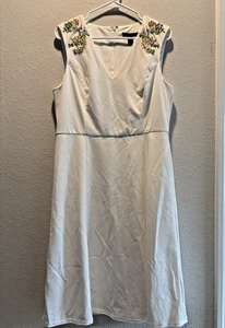 Abito bianco con gemme US 14 elegante abito da sera formale ballo festa matrimonio - Foto 1 di 4