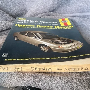 Kia Sephia and Spectra 1994-2004 Haynes repair manual 54070 1.6 & 1.8L models - Bild 1 von 6
