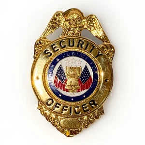 Gold Metal Security Officer Badge - Picture 1 of 7