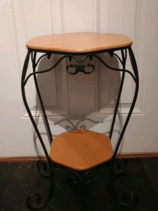 Longaberger Hierro Forjado Generaciones Planta Soporte/Mesa auxiliar/Estante con 2 Estantes - Imagen 1 de 7