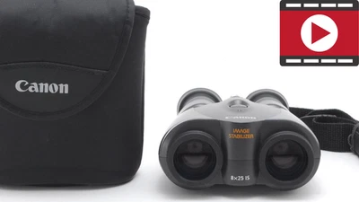 [MINT w/Case＆Strap] Canon 8x25 IS Image Stabilization Binoculars From JAPAN - Image 1 of 4
