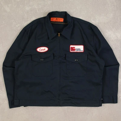 Red Kap Vintage 90s Boxy Workwear Jacket XL Made in USA Men's Navy Blue Company - Image 1 of 4