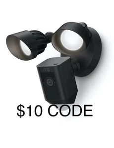 Ring Floodlight Camera Wired Black Security Camera Motion Dete Christmas Gift - Picture 1 of 5